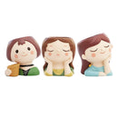3pcs Flowerpot Bonsai Pots Plant Container Pen Holder Desktop Decoration