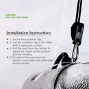 4 Pairs 1/8 Inch Adjustable Heavy Duty Rope Hanger - Reinforced Metal Inter