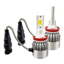 Pair H11 COB LED Headlight Kits 3200LM FOG Light Bulb 6000K Driving DRL Lamp