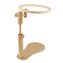 24Cm Stand Embroidery Hoop Wood Embroidery Cross Stitch Hoop Set Adjustable P7T7