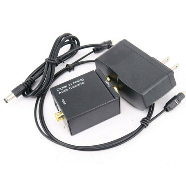 5V DC/1A Optical Coax Toslink Digital to Analog Converter RCA L/R Stereo Audio