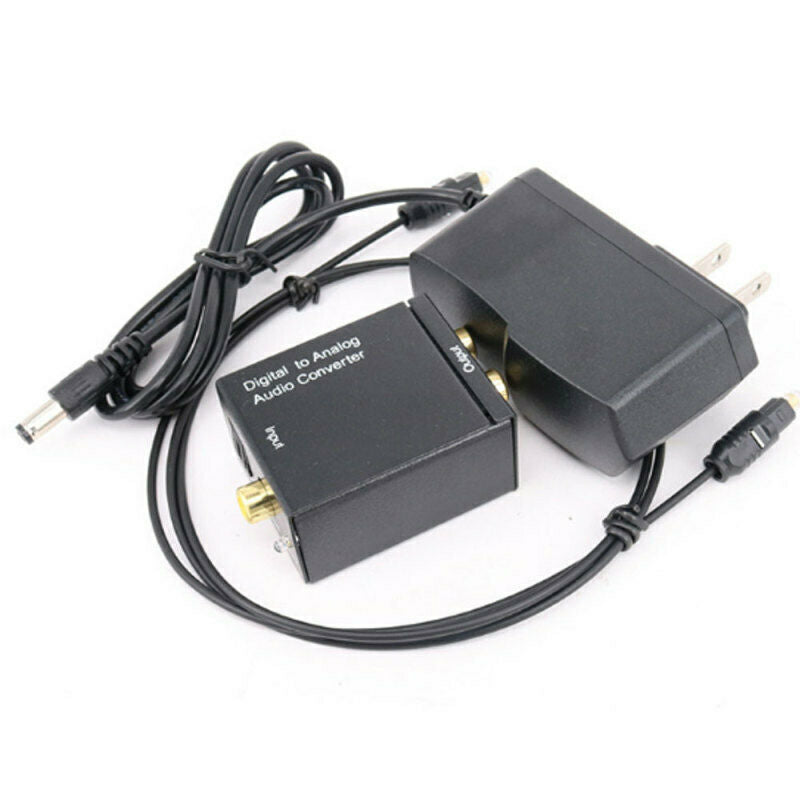 5V DC/1A Optical Coax Toslink Digital to Analog Converter RCA L/R Stereo Audio