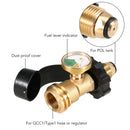 Propane Tank Adapter Level Indicator with Gauge for BBQ Grills Camping Stove
