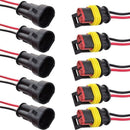 5 Kits 2Pin Way Car Waterproof Seal Electrical Connector Plug With AWG Wire HOT