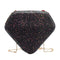 Creative Diamond Shaped Shoulder Bag Sequins Women Crossbody Bags (Black)