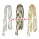 3 Piece 3 Color Skinny Metal Bag Chain Strap Handle Replacement for Crossbody