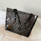 Clear Women Handbag Transparent Shoulder Bag Large Shopping Totes (Black)