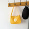 Women Nylon Handbag Flower Portable Totes Girl Travel Shoulder Bag (Yellow) A#S