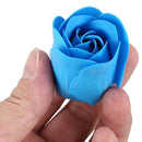 Turquoise Blue Rose Design Bathing Scented Soap Petal 6PCS D1S6