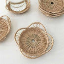 Woven Rattan Cup Holder Drink Coaster Heat Insulation Teapot Placemat Anti-slip