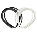 10 Pieces White Black Plastic Frame Dual Row Teeth Hair Hoop Head Band for