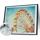 Ferris Wheel Painting By Numbers DIY Acrylic Canvas Hand Painted Wall Art  A