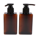 4pcs Refillable Empty Amber PET Bottles - Plastic Shampoo, Conditioner & Wash