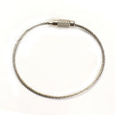 20PCS Stainless Steel Wire Keychain Cable Key Ring for Outdoor Hiking
