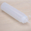 250ml White transparent Plastic Sauce Squeeze Bottle Dispenser With Cap D3G9