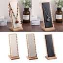 2 Black Necklace Display Stand Chain Holder Organizer Rack Leather Surface