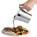 Stainless Steel Thermal Steak Gravy Boat Pot Sauce Jug Double Walled 450ml