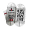 Print Men Women Christmas Combed Cotton Breathable Long Socks (White) A#S