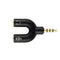 3.5mm Black Stereo Splitter to Mic Headset Jack Plug Adapter For Phone Pretty