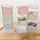 4Pcs Spice Jar Seasonings Containers Flavor Condiments Storage Box With Hol