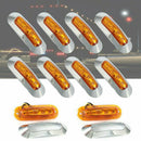 10x Amber 4 LED Clearance Side Marker Light for Car Truck Trailer Pickup 12-24V