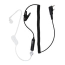 2 Pin Air Acoustic Tube Headsets Mic PTT Walkie Talkie Earpieces Clip-on