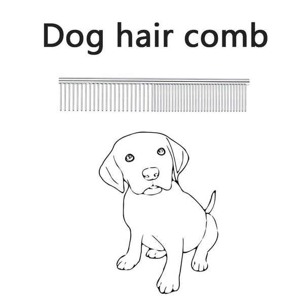 Pet Dog Cat Stainless Steel Double Row Teeth Grooming Hair Comb Brush Fur Rake#