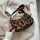 Animal Pattern Women Underarm Shoulder Bag Women Travel Handbags (Leopard)
