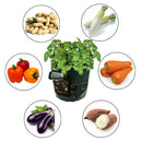 6x Garden Vegetables Potato Grow Bags with Flap Side Window for Carrot Onion