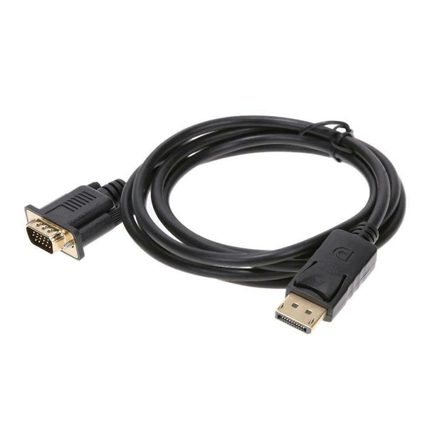 1.8m Thunderbolt Display Port DP to VGA Male Adapter Converter Cable A#S