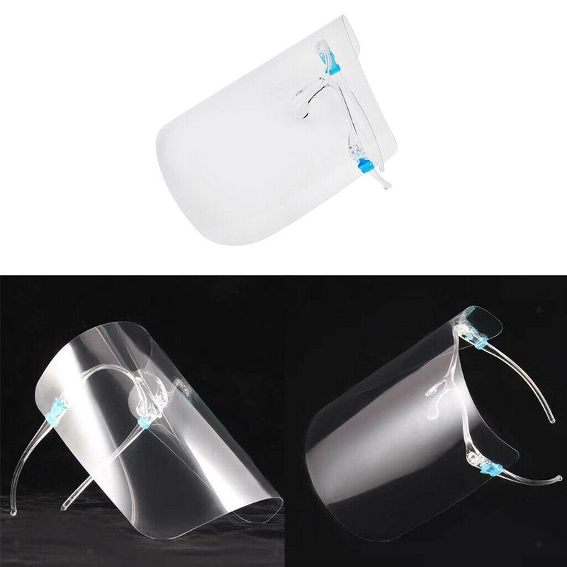 10x Full Face Shield Guard Reusable Clear Goggles Visor Hat Anti-Spitting