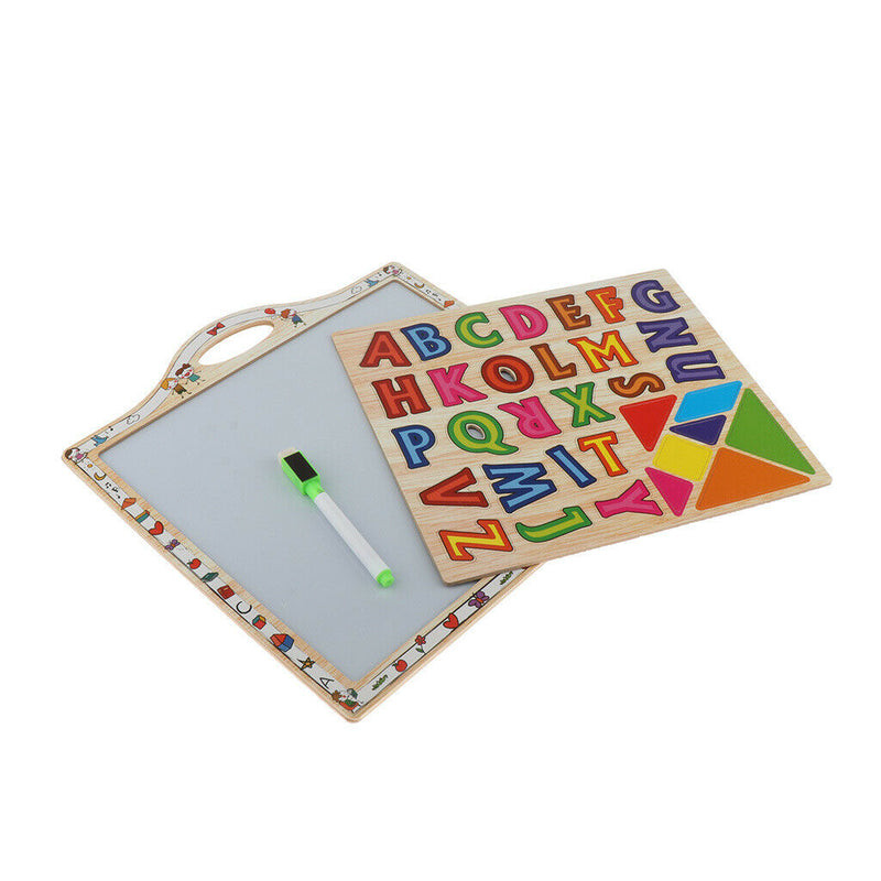Alphabet Letters Magnets - Doodling White Board with Pen - 2 In 1 Spelling and