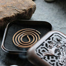 Zen Incense Burner Tibet Hollow Cover Censer Sandalwood Cone Holder - Bamboo