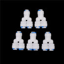 5pcs 1/4" tube OD Hose Type Y Qucik Connection RO Water Connector HME