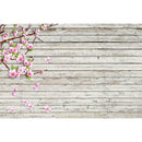 Retro Wood Planks Flower Photography Background Cloth Backdrop (0.4x0.6m)