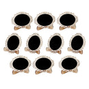10 Chalk Chalkboard Blackboard Sign Label Wall Hanging Slate Memo Tags Oval