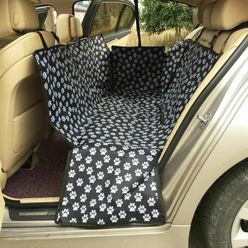 Pet carriers Oxford Fabric Paw pattern Car Pet Seat Covers Waterproof Back