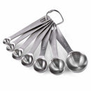 Stainless Steel Measuring Spoons Set of 7 Stackable Measure Spoon for Dry a H2C7