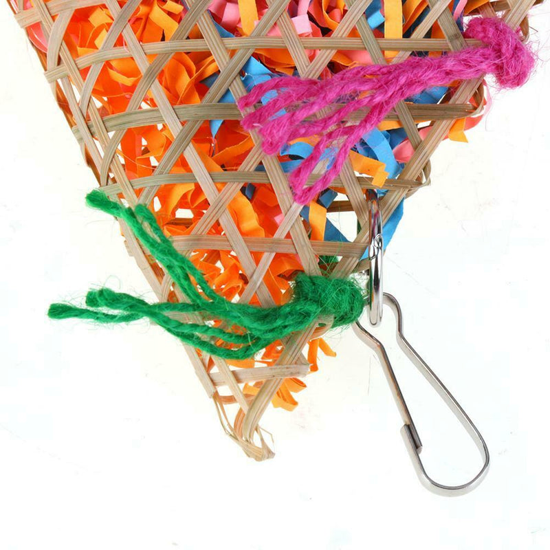 Colorful Bamboo Weave Wooden Swing Parrot Bird Toys Bird Cage Accessories