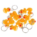 Set of 12pcs Cute Yellow Duck Pendant Bag/Purse Ornament Keychain Keyring