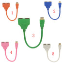 1080P HD HDMI Port Male to 2 Female 1 In 2 Out Splitter Cable Adapter Orange