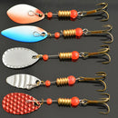 Giant Killer Plain Fishing Lure Hard Spoon With Sharped Treble Hook Tackle JBES