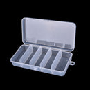 White Plastic Fishing Jig Box Insert Hook Storage Bait Lure 5 CompartmentsOZ