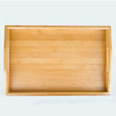39*25cm Solid Bamboo Flat Tea Tray Coffee Food Drink Serving Table With  EZV