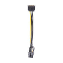 2PCS 15pin SATA Male to 8pin(6+2) PCI-E Power Supply Cable 15-pin to 8 pin c Ew