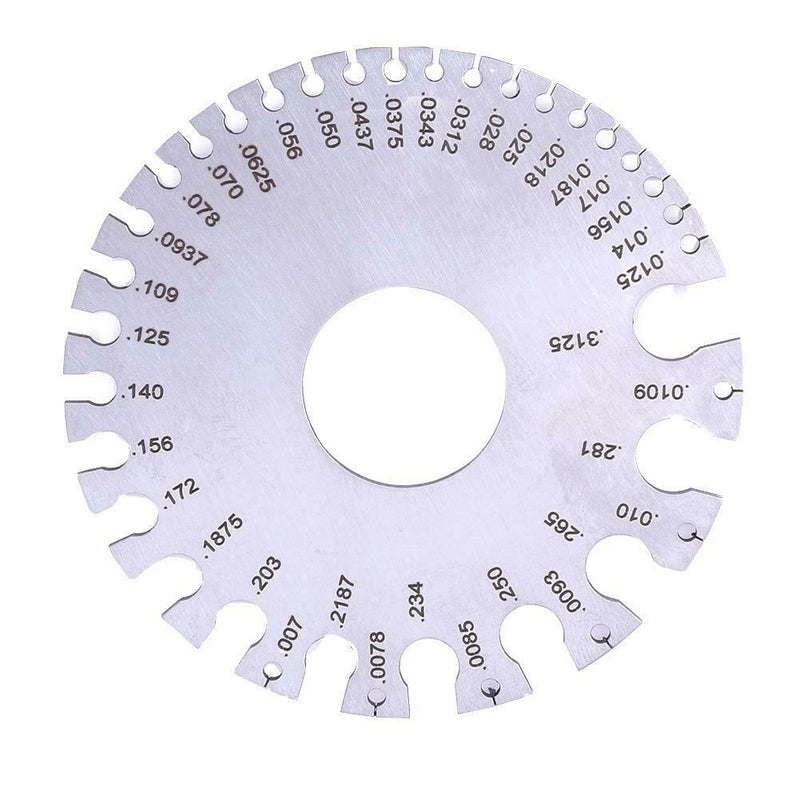 Stainless Steel Round AWG Wire Thickness Ruler Gauge Diameter Measurer Tool