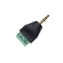 3.5mm Stereo Phone Audio Male Plug Connector Adapter to Terminal Dual Channel Kw