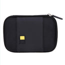 Hard Sailcloth PU Carrying Case Bag for 2.5 inch External Hard Drive