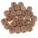 26pcs Letter Alphabet Wooden Loose Beads For Bracelet Jewelry DIY Finding
