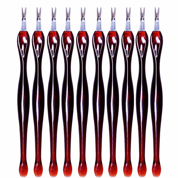 2PCS Cuticle Pusher Trimmer Cutter Remover Pedicure Manicure Nail Art Tool Kit